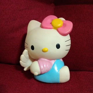 稀少喔～ 台灣早期 童玩 Hello Kitty 存錢筒 儲金桶 撲滿 硬殼塑膠 貓咪立體公仔 絕版珍藏 老時光 找回憶