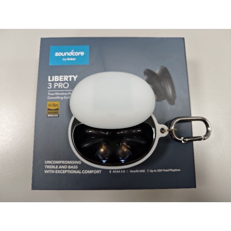 [售二手]Soundcore Liberty3Pro藍芽耳機 完整盒裝 黑 使用兩年已過保(2024/04)左耳充電問題
