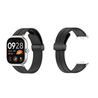 【一字銀色矽膠錶帶】適用 紅米 Redmi Watch 4/5 小米手環 8/9 Pro 通用 運動腕帶