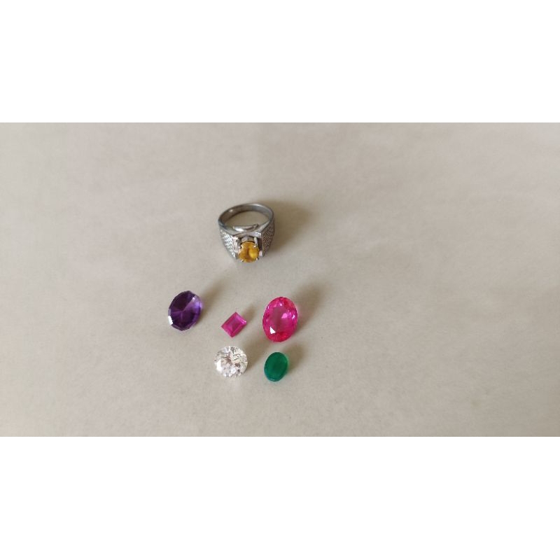 （2手品）黃寶石戒指 粉寶石 紫寶石 等 （整組出售）