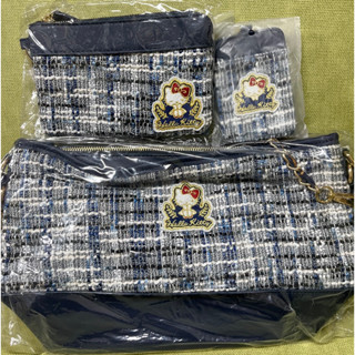 「全新正版現貨」Hello Kitty 毛呢小肩包 票卡夾 收納包