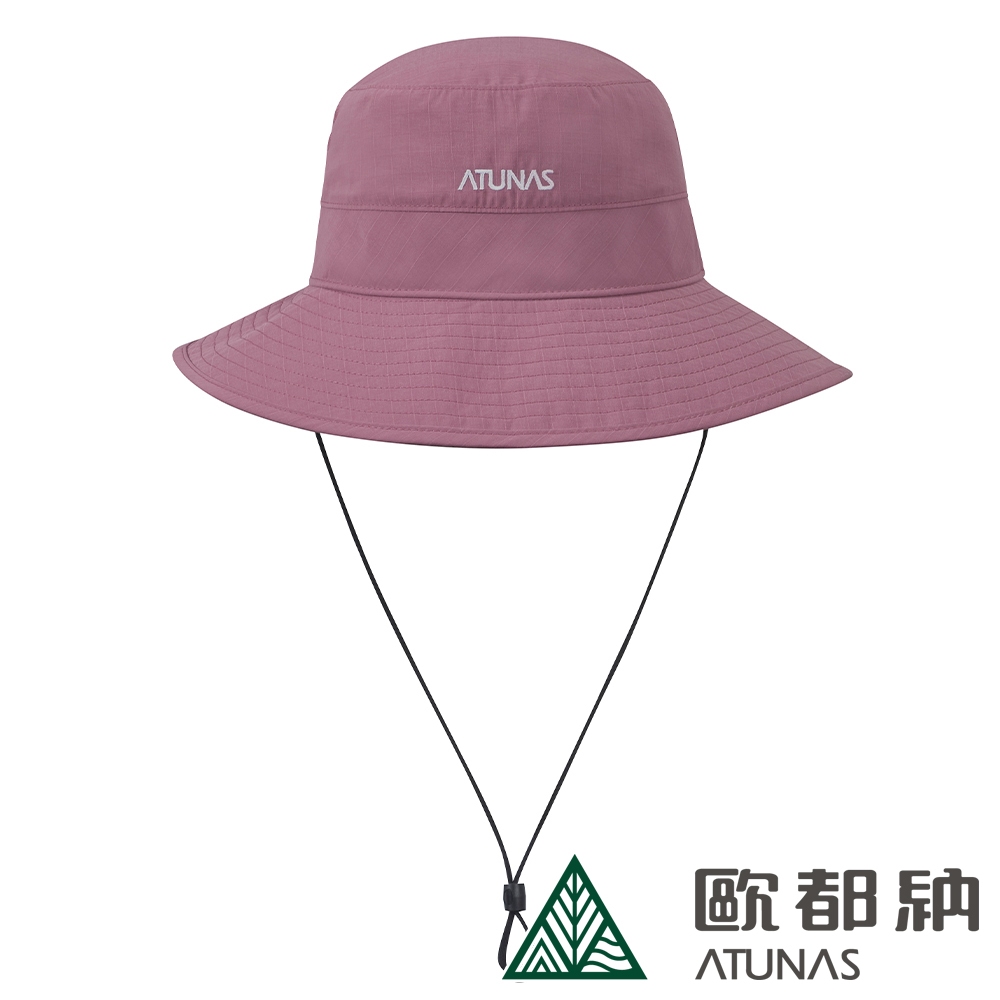【ATUNAS 歐都納】中性款透氣漁夫帽(A1AHDD07N玫瑰紫/防曬/抗UV/防潑水/登山/露營/旅遊休閒帽)