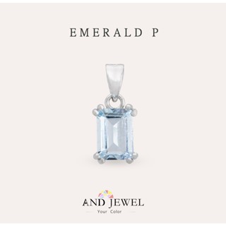 [AND] 海藍寶 藍色 長方 5*7mm 墜子 經典系列 Emerald P 天然寶石 珠寶銀飾 安的珠寶