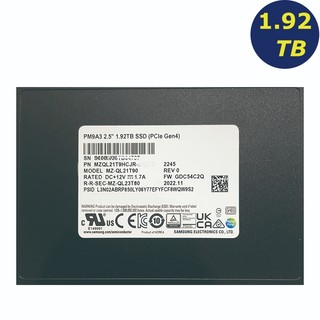 SAMSUNG PM9A3 1.92TB U2 2.5” PCIe 4.0 MZQL21T9HCJR 工業包 固態硬碟