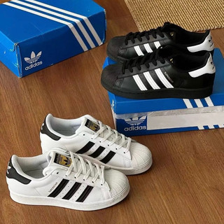 【Sharkhead】現貨 Adidas Superstar 金標 愛迪達 黑白 EG4958 JI0079 黑 貝殼鞋