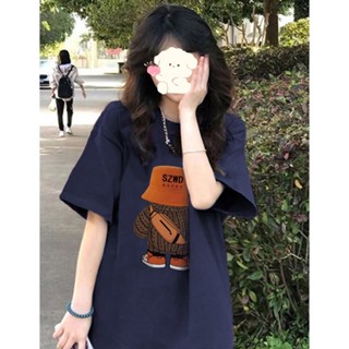 【Veee】100%純棉短袖 寬鬆顯瘦上衣 女生上衣 女生版上衣 oversizeT恤 圓領上衣 印花上衣 無性別穿搭