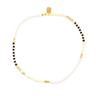 Pura Vida 美國手工 MONOCHROME 米白串珠 金色伸縮腳環腳鍊