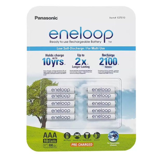 【蘿蔔】【Costco代購】Panasonic Eneloop 4號充電電池 10入