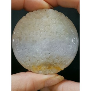 天然緬甸玉A貨翡翠仿古雙面雕刻甜甜圈平安扣 同心圓 掛墜吊飾吊墜