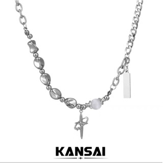 KANSAi 鑲鑽環繞星芒項鍊 女輕奢小眾設計ins嘻哈潮級感鎖骨鏈配件男生