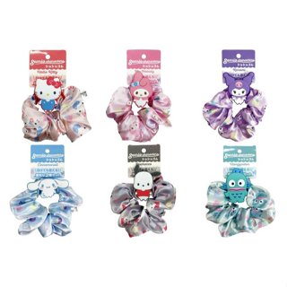♥小玫瑰日本精品♥ Hello kitty 美樂蒂 酷洛米 大耳狗 緞面髮圈 髮夾髮圈組 髮束 髮飾 ~ 3