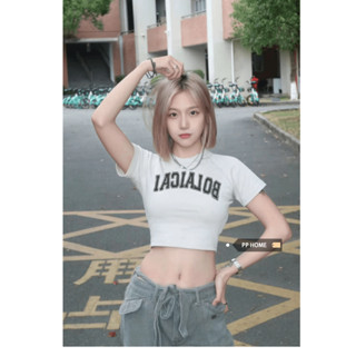 一定要試試！短板上衣 辣妹上衣 夏天衣服 純欲上衣 短版衣服 印花 t恤 白色上衣 韓系穿搭夏天 辣妹衣服 臺灣辣妹