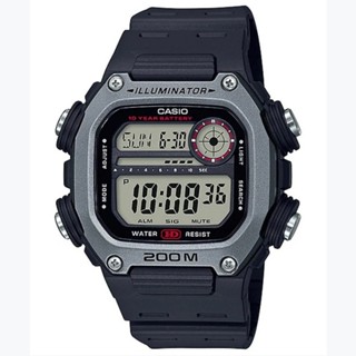 CASIO 卡西歐 大四方電子錶 防水200米 5組鬧鈴 計時碼表 世界時區 黑 DW-291H-1AVDF