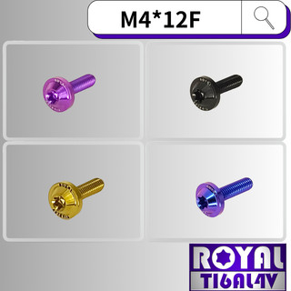 【瘋螺絲】ROYAL 鈦合金螺絲★ M4*12F 飛碟頭螺絲★64鈦/正鈦/鈦合金螺絲★出貨附發票★五色可選