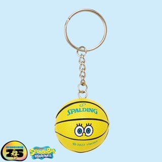 【日本】現貨+預購 海綿寶寶&派大星 SpongeBob 25週年 x 美國 SPALDING聯名 籃球造型掛飾 鑰匙圈