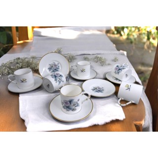 【Sunshine Antiques】Royal Worcester - Woodland 英國骨瓷咖啡杯組 F.05