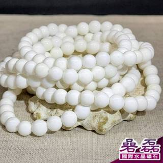 《碞磊國際》硨磲 白硨磲 手珠 6mm 佛教七寶 手串 天然產物 海底珍寶 隨機出貨【編號】AAWB0036