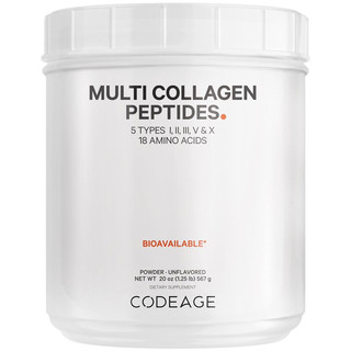 Codeage -柏格醫生退薦使用複合水解膠原蛋白勝肽粉，I、II、III、V 和 X 型補充膠原蛋白567克