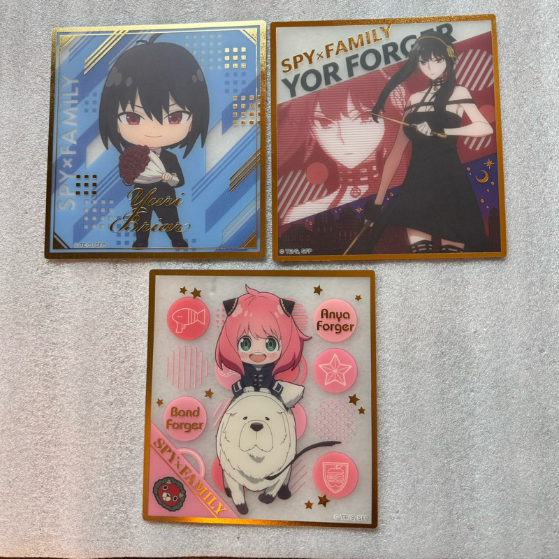 🍭Ruo🍭日貨 正版 間諜家家酒 SPY FAMILY色紙 金邊 色紙板 周邊 安妮亞 洛伊德 佛傑 約兒 彭德 尤利