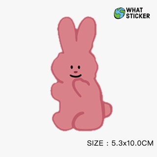 【搞什麼貼紙】現貨｜PVC防水貼紙 粉紅兔兔貼紙 可愛兔子貼紙 韓國卡通貼紙 布偶動物貼紙 ins貼紙 行李箱貼紙 車貼