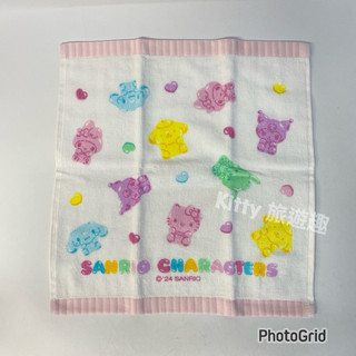 [Kitty 旅遊趣] Hello Kitty 毛巾 方巾 三麗鷗家族 軟糖風 小毛巾