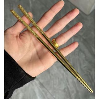 精品➣新款 高階感金筷子輕奢 沙金 餐具 健康 筷子 環保筷 無毒餐具 抗菌筷➣家用