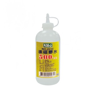 徠福 膠水 500cc 6瓶 /盒 NO.2232、5公斤/桶 NO.2230、20公斤/桶 NO.2235
