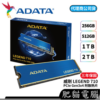 ADATA威剛 LEGEND 710 256GB 512GB 1TB 2TB PCIe3.0 M.2 SSD 固態硬碟