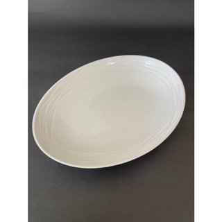 有發票/東昇瓷器餐具=大同強化瓷器10吋浪紋橢圓盤 P71203