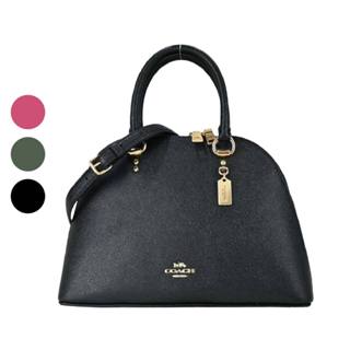 COACH 立體馬車素面防刮牛皮手提/斜背兩用保齡球包(多色)｜100%原廠真品｜JS Maxx官方旗艦館