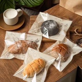 【GIFTME5臺灣出貨】麵包包裝袋 自黏袋 甜點 吐司 甜甜圈 貝果 餅乾 透明袋 自封袋 烘焙包裝 食物包裝袋