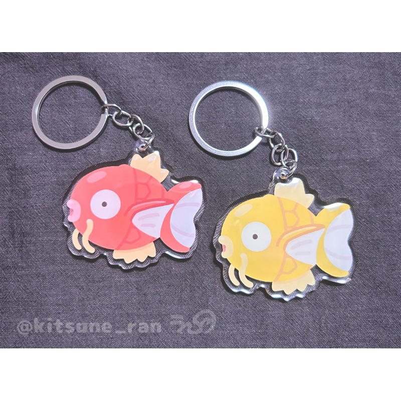 【狐蝶蘭】鯉魚王 寶可夢 吊飾 透明鑰匙圈 異色 金色鯉魚王 神奇寶貝 地平線 阿爾宙斯 朱紫 生日禮物 萌 可愛