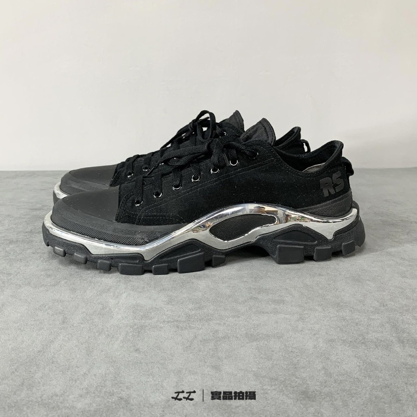 【工工買取】現貨 Raf Simons x ADIDAS Detroit Runner 黑銀 低筒帆布鞋