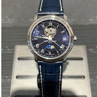 CONSTANT 康斯登 月相開芯鏤空機械腕錶40mm FC-335MCNW4P6藍