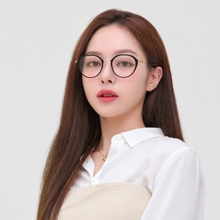 CARIN 光學眼鏡 OLSEN P 清透微貓眼圓框 - 金橘眼鏡
