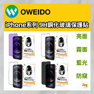 Oweida 歐威達 9H玻璃貼 亮面 霧面 防窺 藍光 18 17 16 15 14 13 12 11 Pro Max