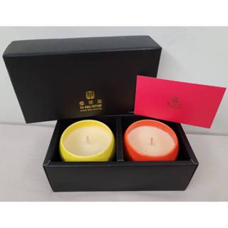 [全新公司貨]臺華窯TAI-HWA POTTERY天然大豆蠟燭 香氛蠟燭對杯 2入組 綠茶清新香味 純手工瓷器