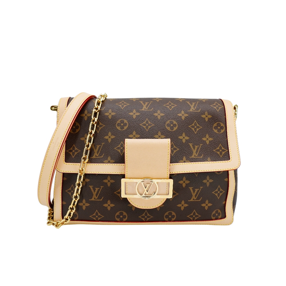 Louis Vuitton Dauphine Soft GM 展示品  帆布手提肩背包(M47149-咖)