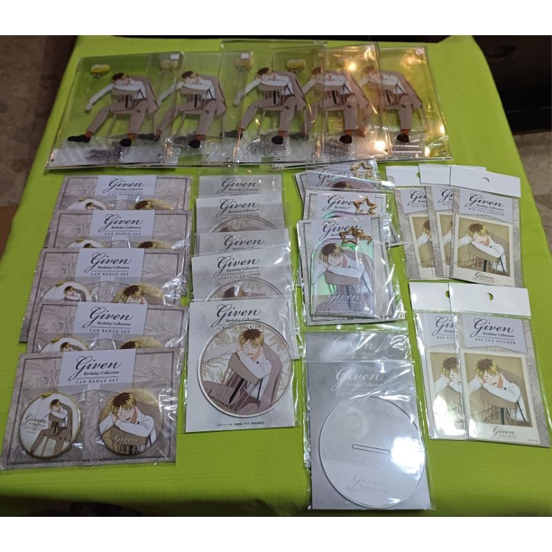 被贈與的未來 GIVEN ギヴン 柊mix 鹿島柊 2024生日 壓克力板 杯墊 吊飾 拍立得 貼紙 徽章日版