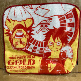 ￥My公仔￥ 日本限定 日版 航海王 劇場版 海賊王 FILM 方巾 GOLD 毛巾 小毛巾 小方巾 手帕 魯夫 黃金城