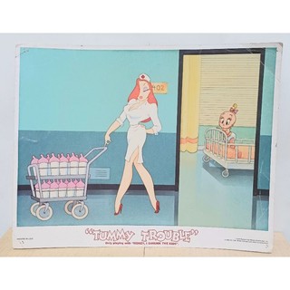 復古美系卡通 Tummy Trouble 肚子大麻煩 兔子羅傑 Baby Herman 傑西卡 復古海報（紙卡）★舊潮★