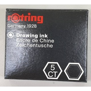 ★rOtring Isograph繪圖針筆專用卡式墨水管 ★黑色 5入裝