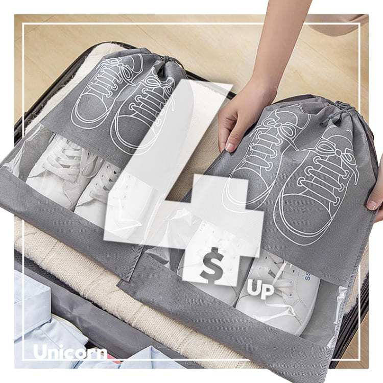 Unicorn♞出遊旅行鞋子收納袋 束口袋 鞋袋 收納袋 球鞋袋 防塵袋 旅行收納袋 收鞋袋 出國收納