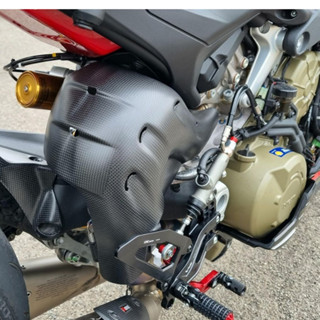 RPM DUCATI PANIGALE STREETFIGHTE V4 碳纖維 排氣管 防燙蓋 蠍子管 用