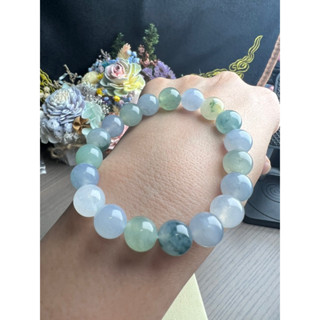 《pei nung私藏》💕附臺證💕天然A貨翡翠.緬甸翡翠.冰多寶大圓珠.9.8mm