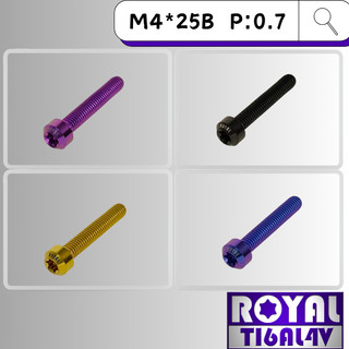 【瘋螺絲】ROYAL 鈦合金螺絲★ M4*25B P:0.7 飛碟頭螺絲★64鈦/正鈦/鈦合金螺絲★出貨附發票★五色可選