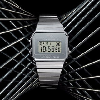 【WANgT】CASIO 卡西歐 A700WEV-7A 都市商務復古時尚 日曆計時碼錶鬧鈴LED 不鏽鋼 電子錶 手錶