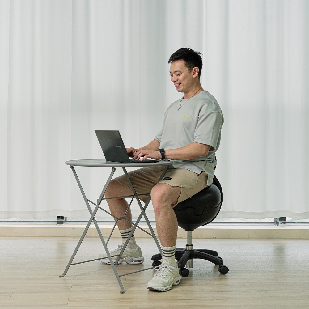 波士雷挺腰正姿核心力球椅（台製）(瑜珈球椅/Ball Chair/挺腰椅/平衡球/健身球椅)Fun Sport