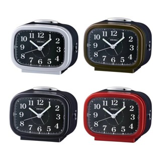 【SEIKO 精工】貪睡功能 靜音鬧鐘時鐘 QHK060(大數字 燈光照明)