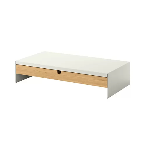 IKEA 現貨 ELLOVEN 附抽屜螢幕架 可超取 電腦架 螢幕墊高架 白色